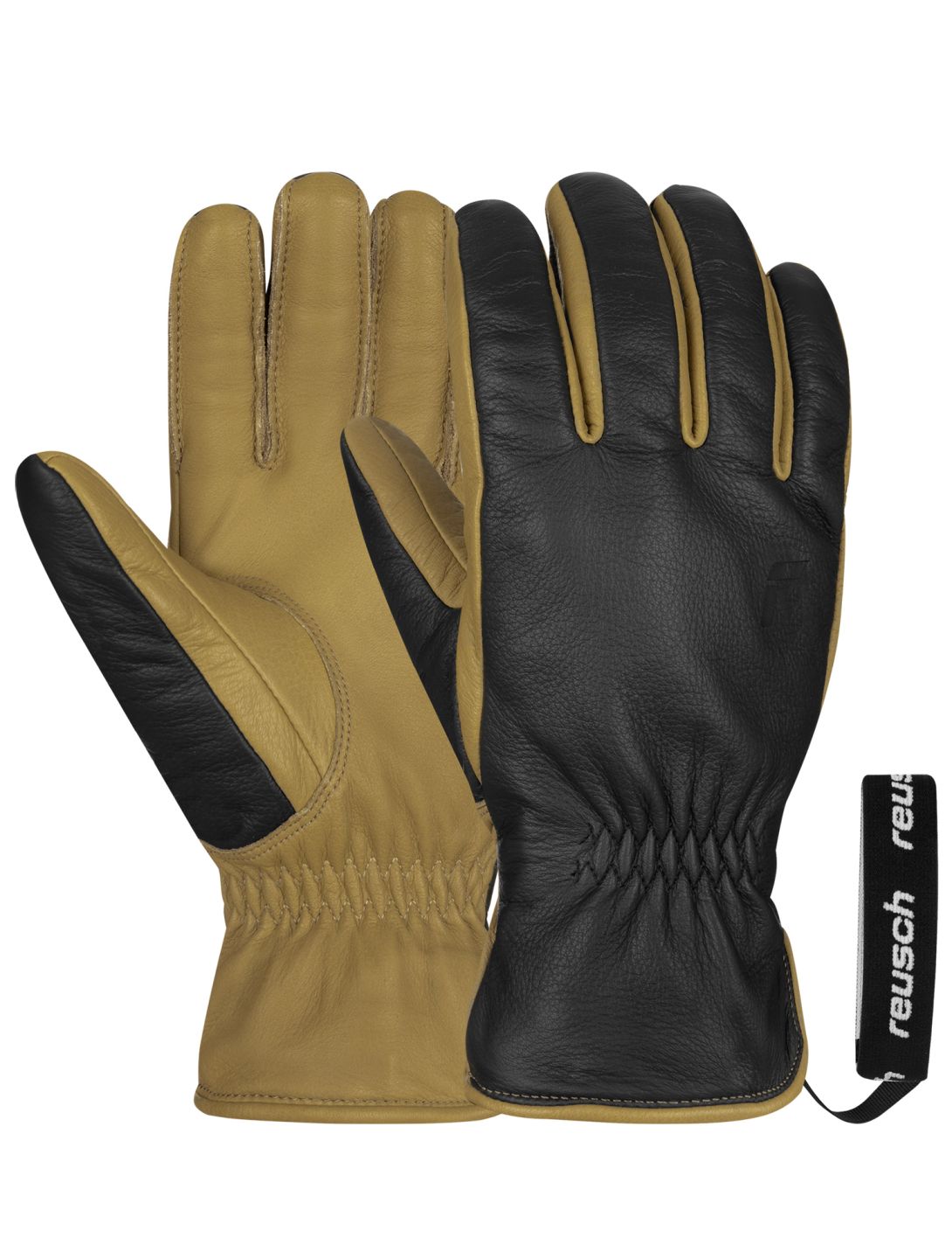 Reusch, Reusch Outsider ski gloves men Black / Camel black, brown 