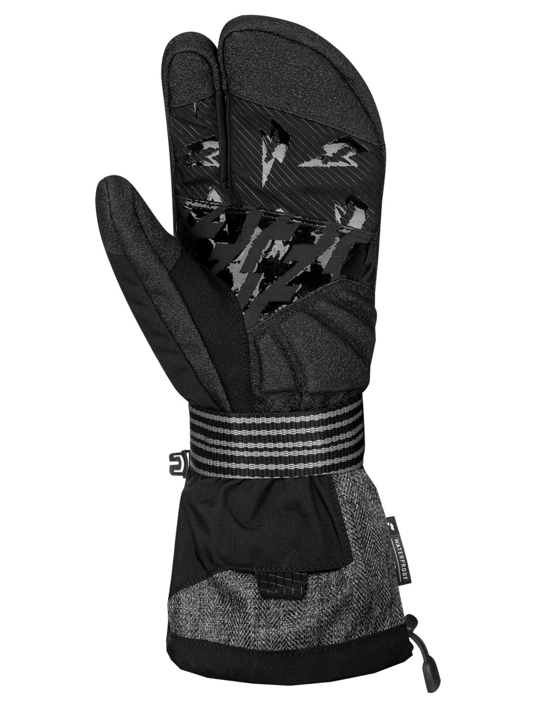 Reusch, Reusch Sweeber III R-TEX® XT Lobster ski gloves men Black / Black Melange black 