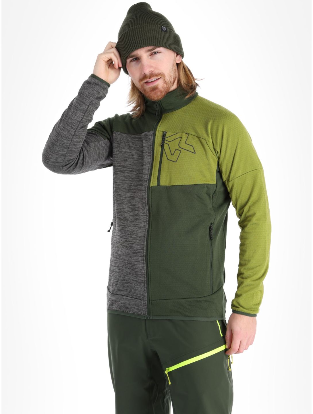 Rock Experience, Kobra Mock jacket men Kombu Green / Cardamom Seed / Grey Melange green, grey 