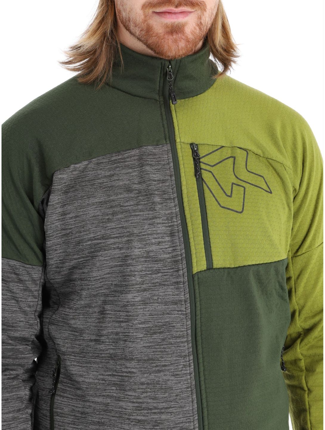 Rock Experience, Kobra Mock jacket men Kombu Green / Cardamom Seed / Grey Melange green, grey 