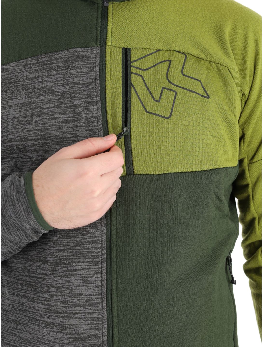 Rock Experience, Kobra Mock jacket men Kombu Green / Cardamom Seed / Grey Melange green, grey 