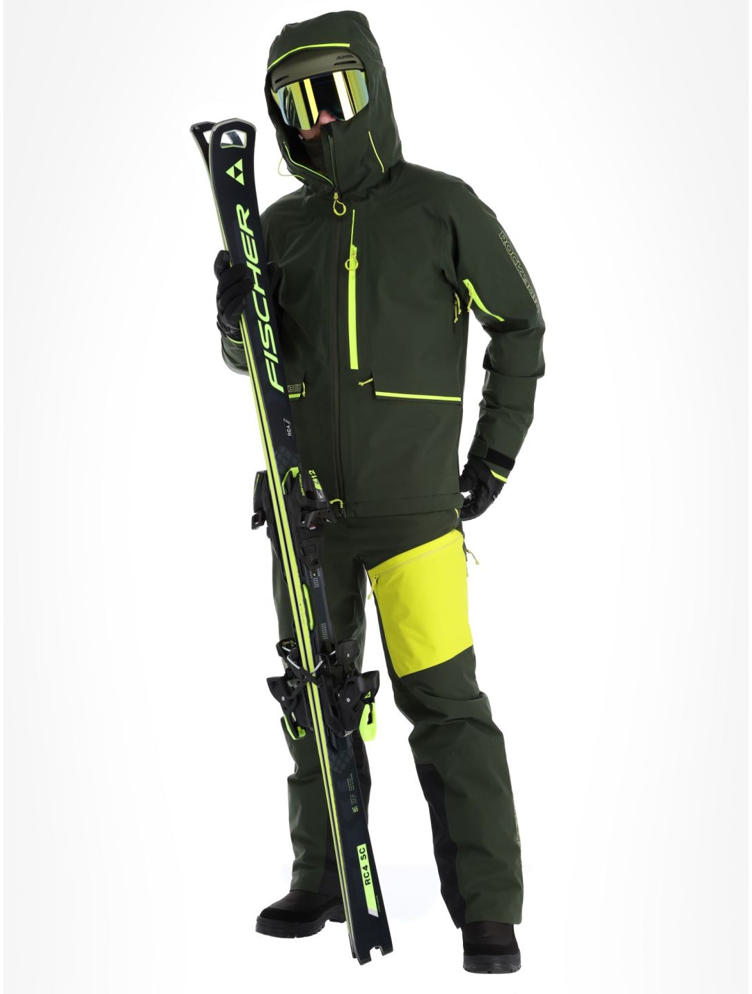 Rock Experience, Rockmantic hardshell ski jacket men Kombu Green / Safety Yellow green, yellow 