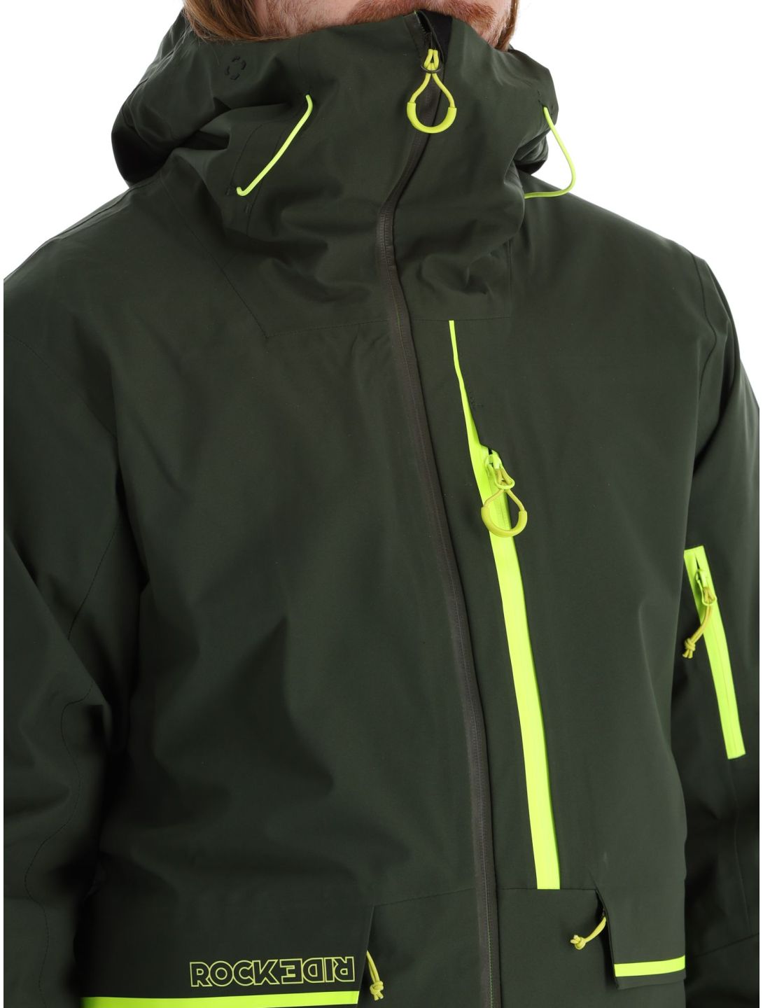 Rock Experience, Rockmantic hardshell ski jacket men Kombu Green / Safety Yellow green, yellow 