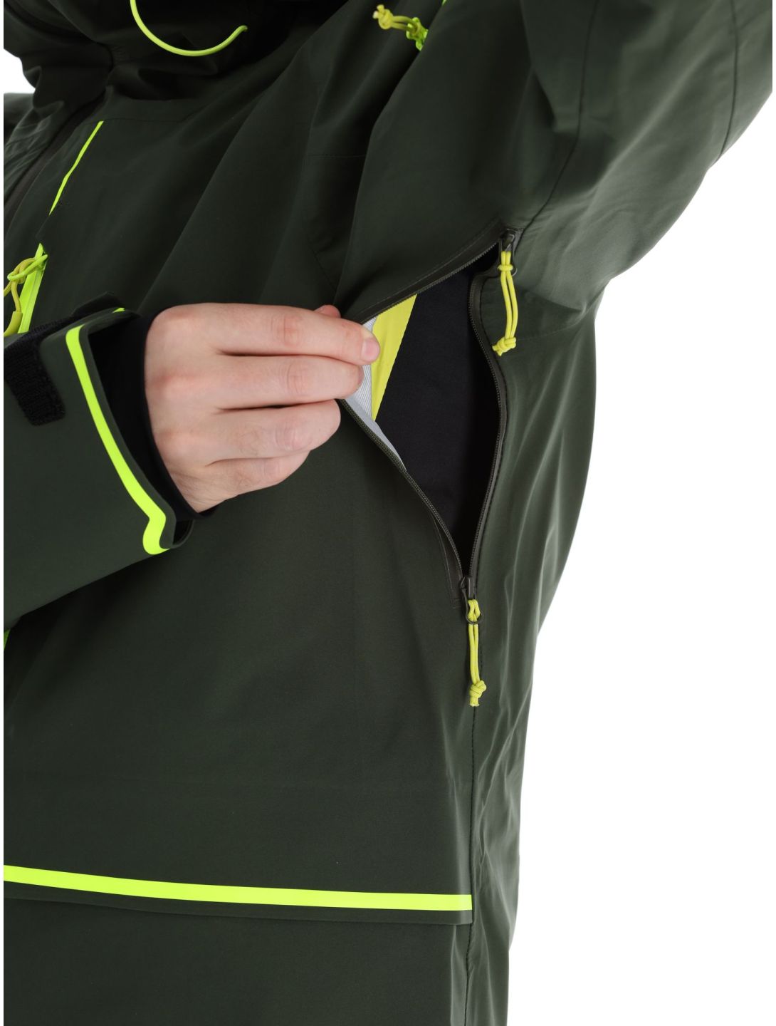 Rock Experience, Rockmantic hardshell ski jacket men Kombu Green / Safety Yellow green, yellow 