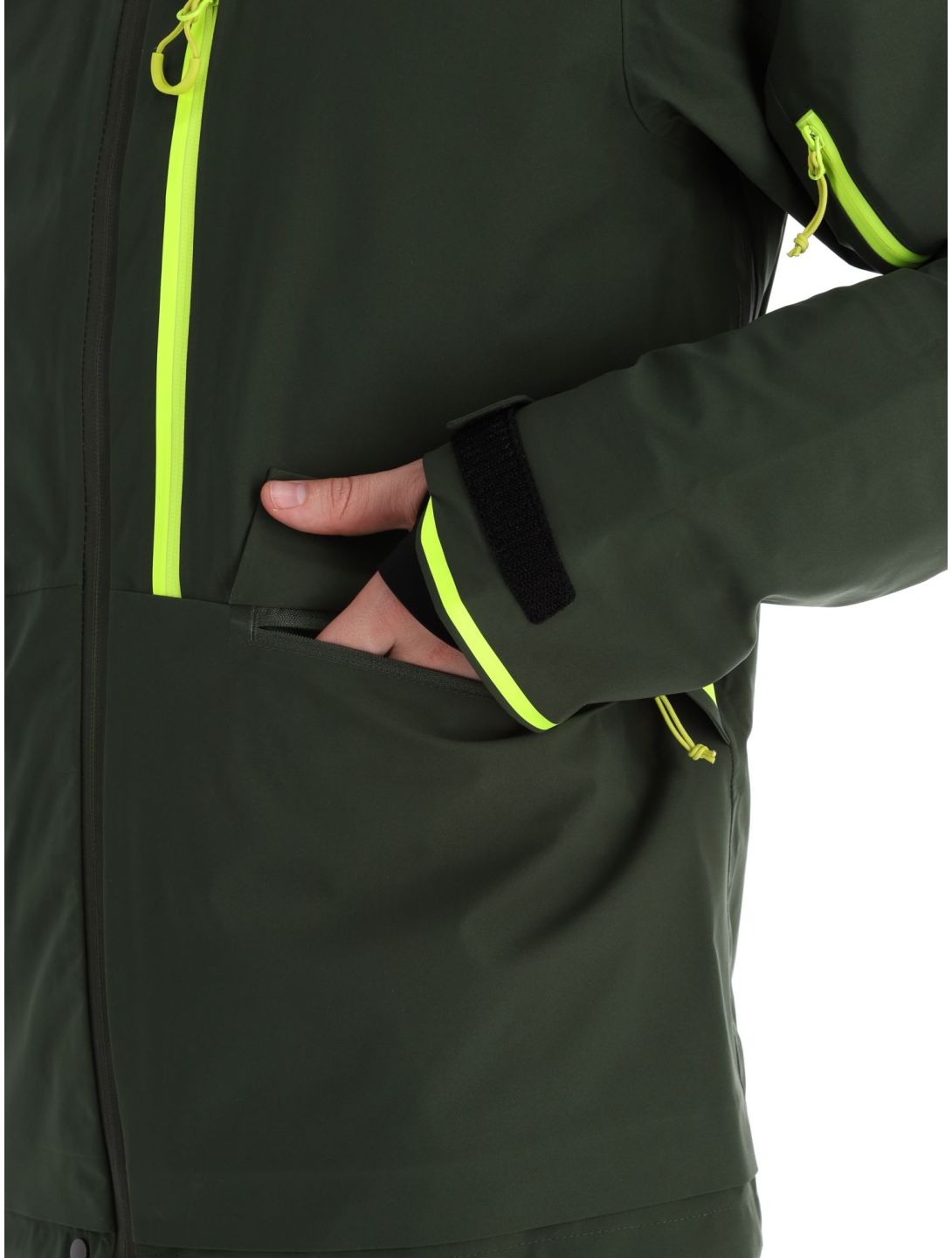 Rock Experience, Rockmantic hardshell ski jacket men Kombu Green / Safety Yellow green, yellow 