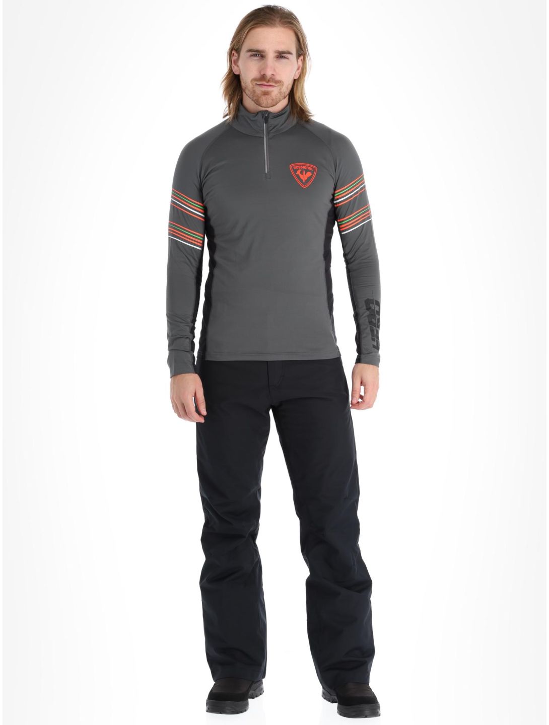 Rossignol, Classique Hero 1/2 Zip pullover men Onyx Grey grey 