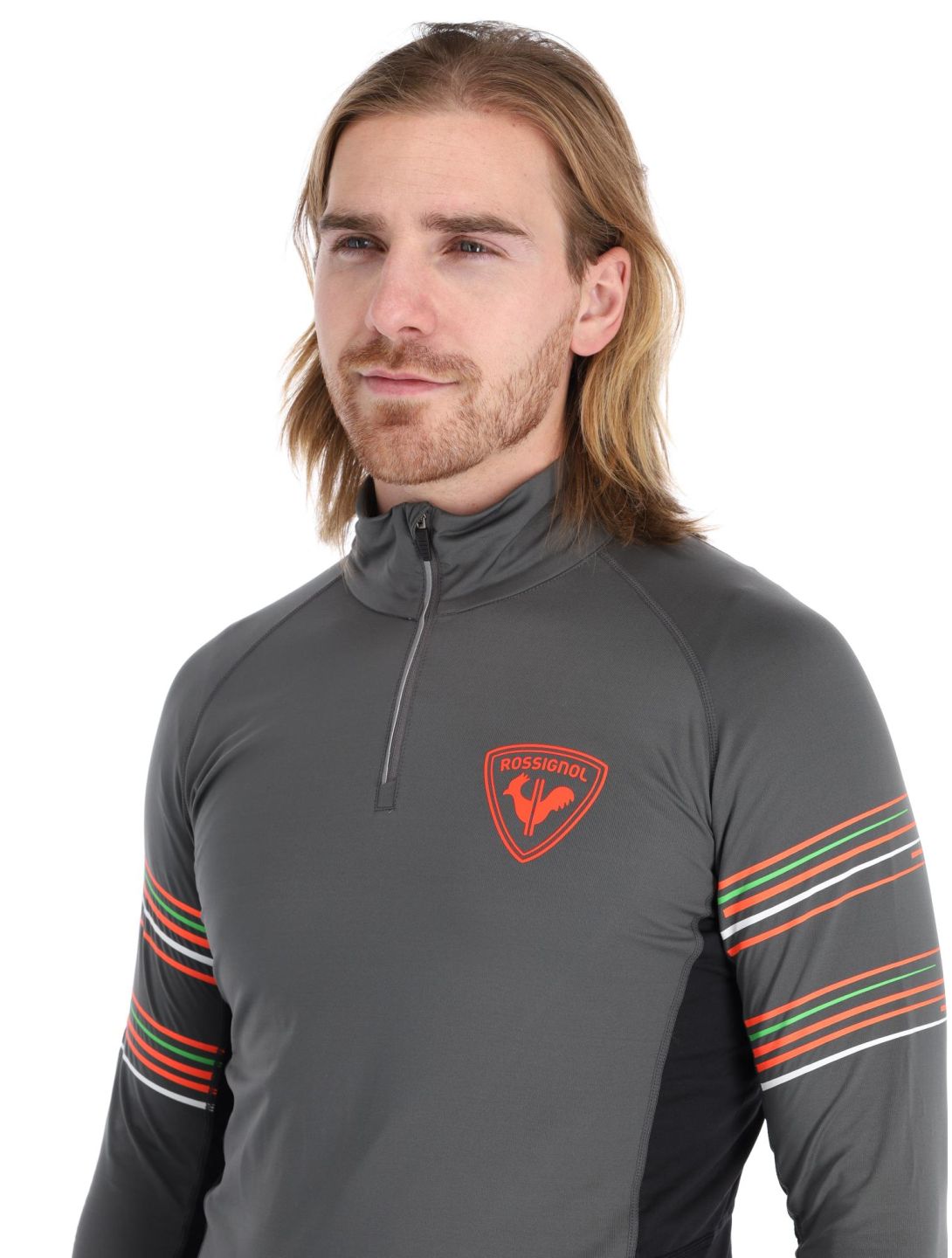 Rossignol, Classique Hero 1/2 Zip pullover men Onyx Grey grey 