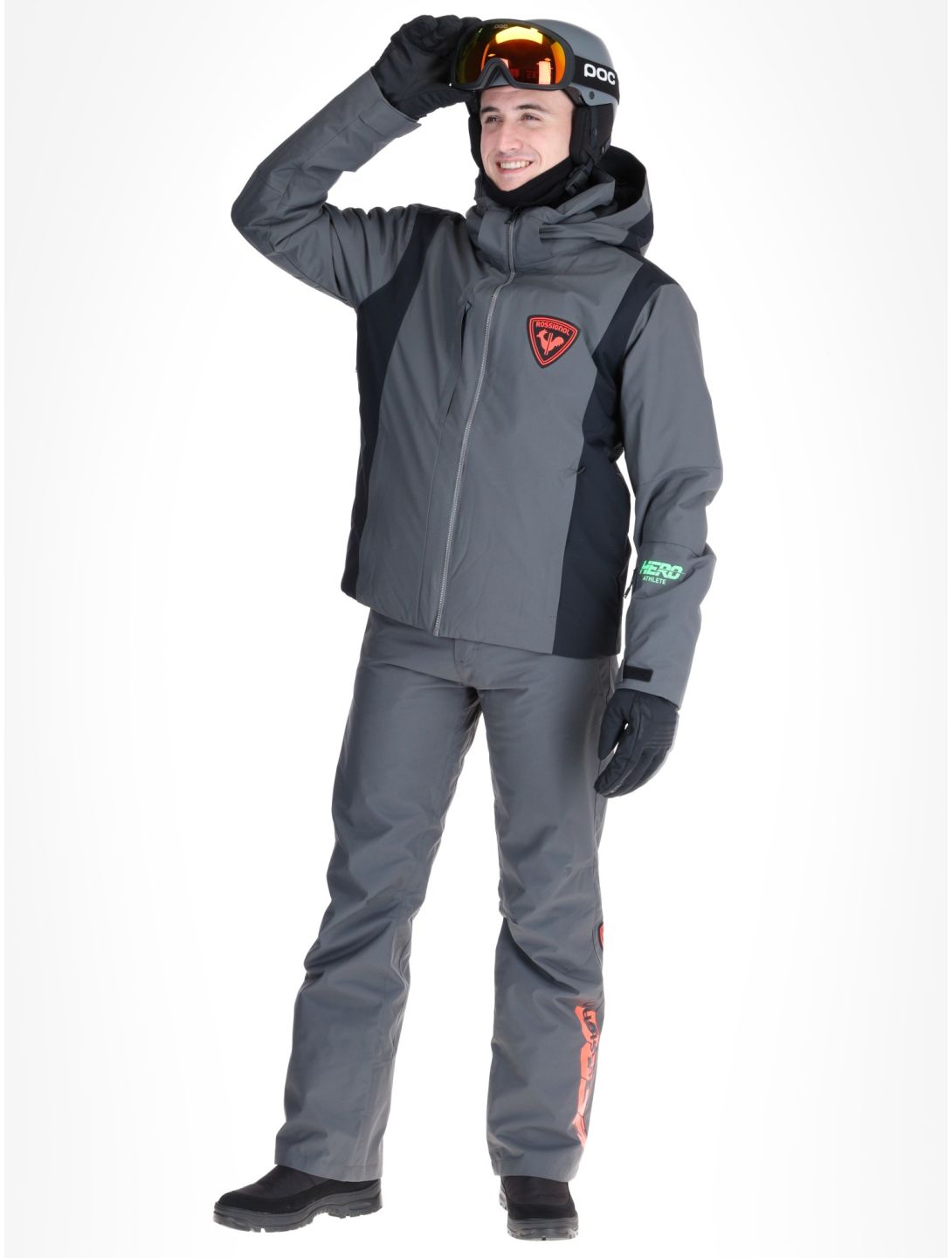 Rossignol, Hero Velika ski jacket men Onyx Grey black, grey 