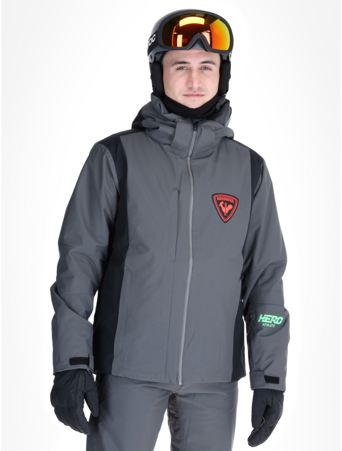 Rossignol, Hero Velika ski jacket men Onyx Grey black, grey 