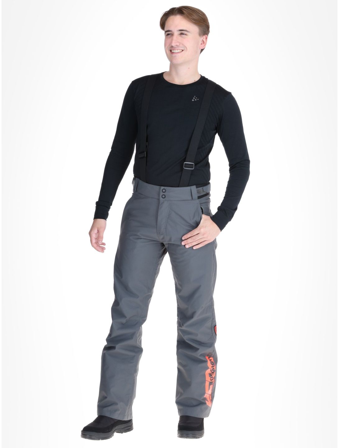 Rossignol, Hero Velika ski pants men Onyx Grey black, grey 