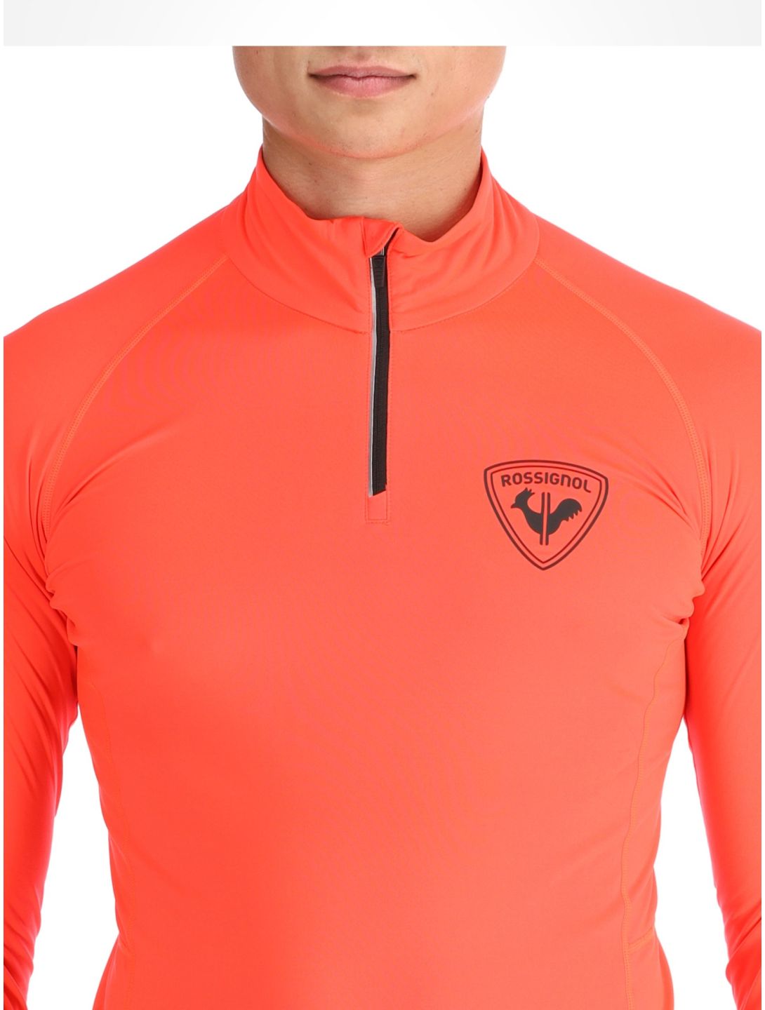 Rossignol, New Hero Classique 1/2 Zip pullover men Neon Red red 