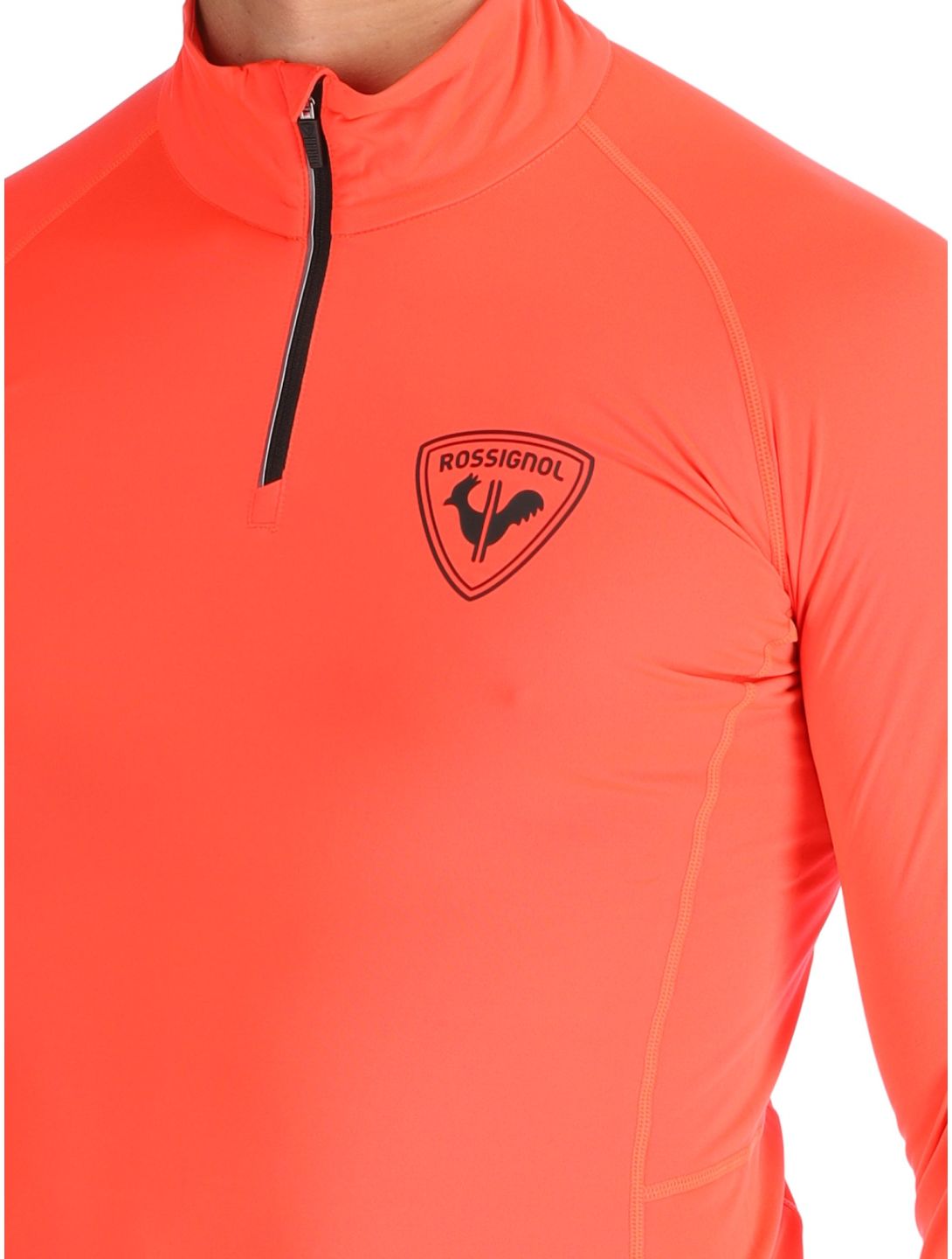 Rossignol, New Hero Classique 1/2 Zip pullover men Neon Red red 