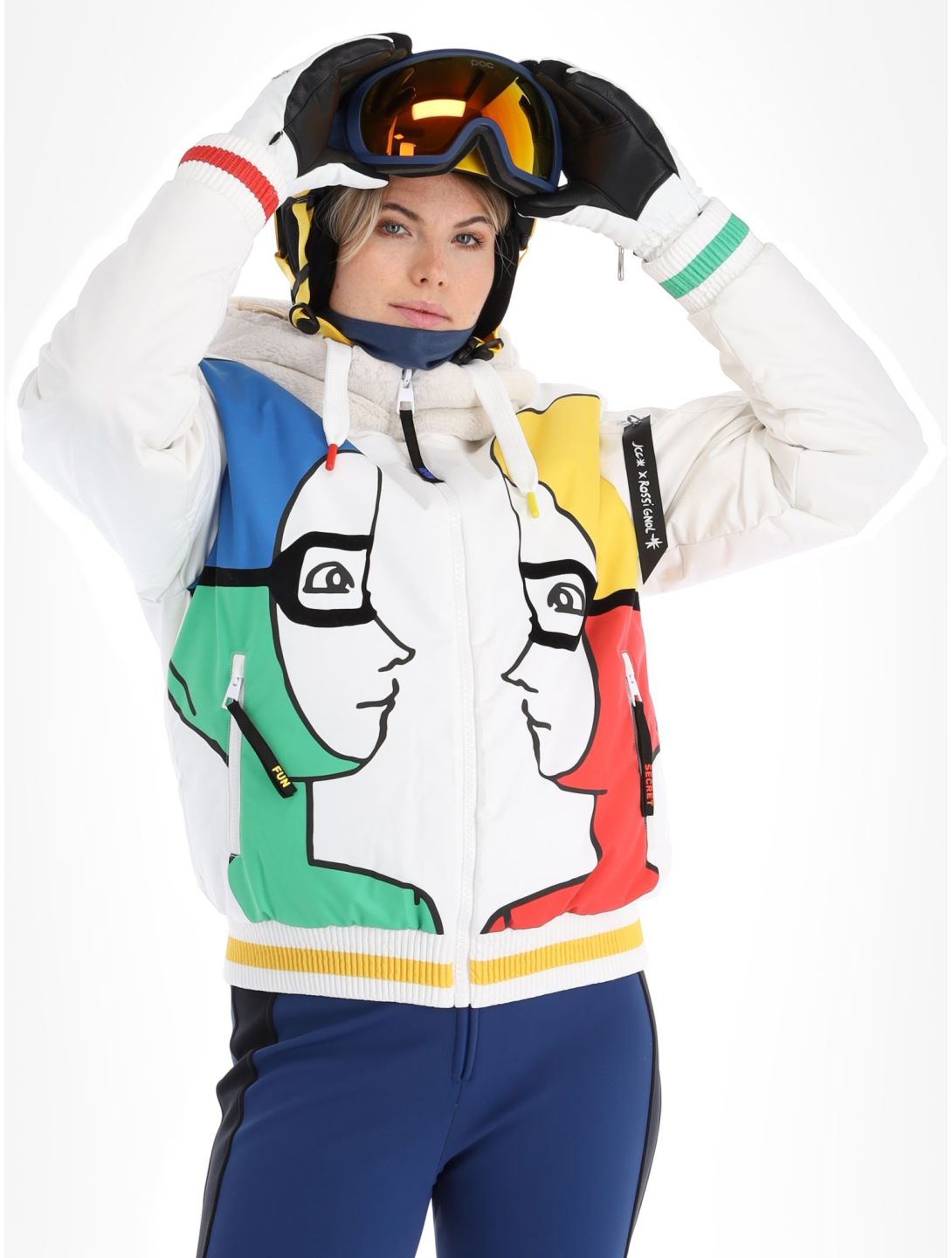 Rossignol, JC De Castelbajac Space Bomber ski jacket women White white 