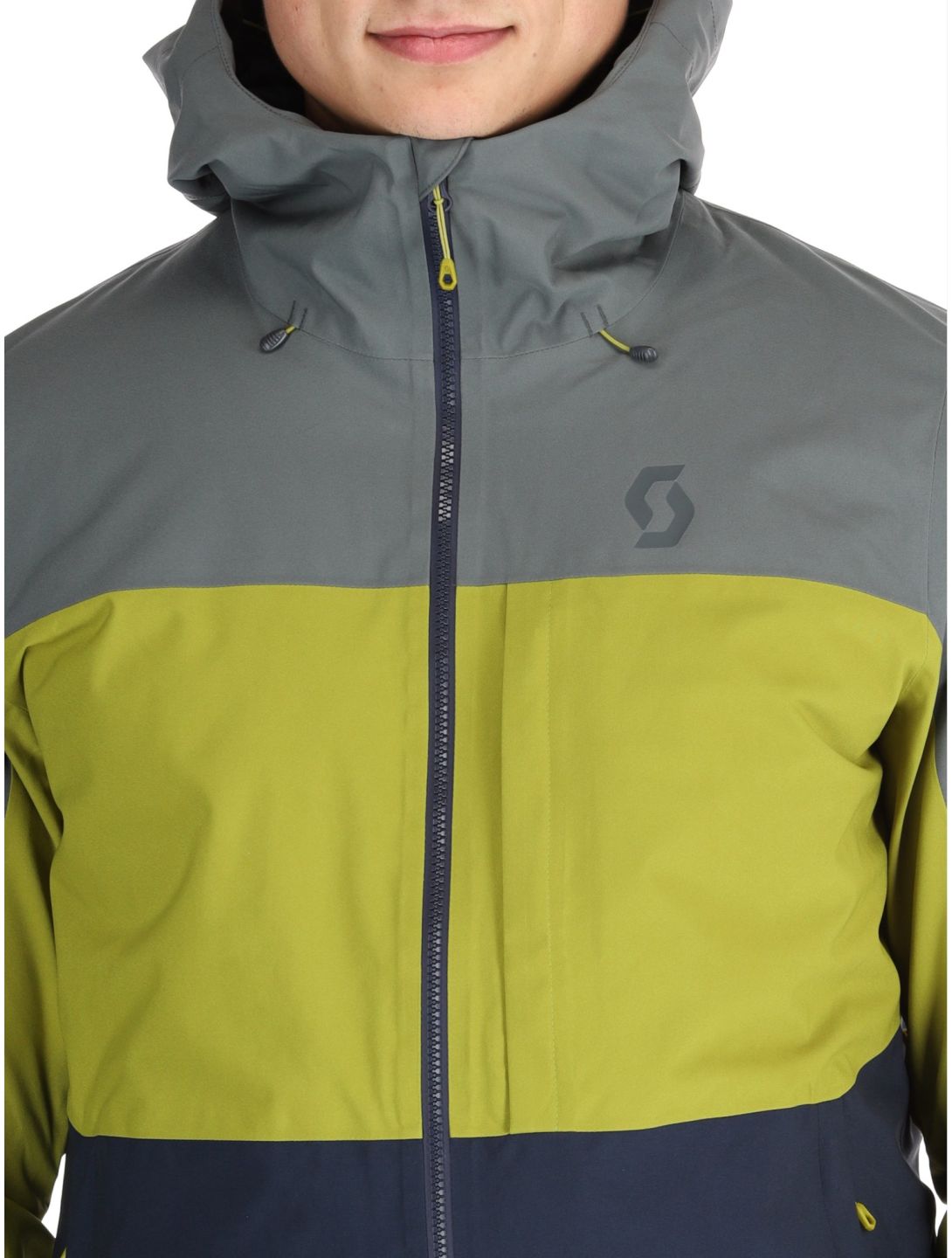 Scott, Jacket M's Ultimate Dryo 10 ski jacket men Shadow Grey / Meadow Green green, grey 