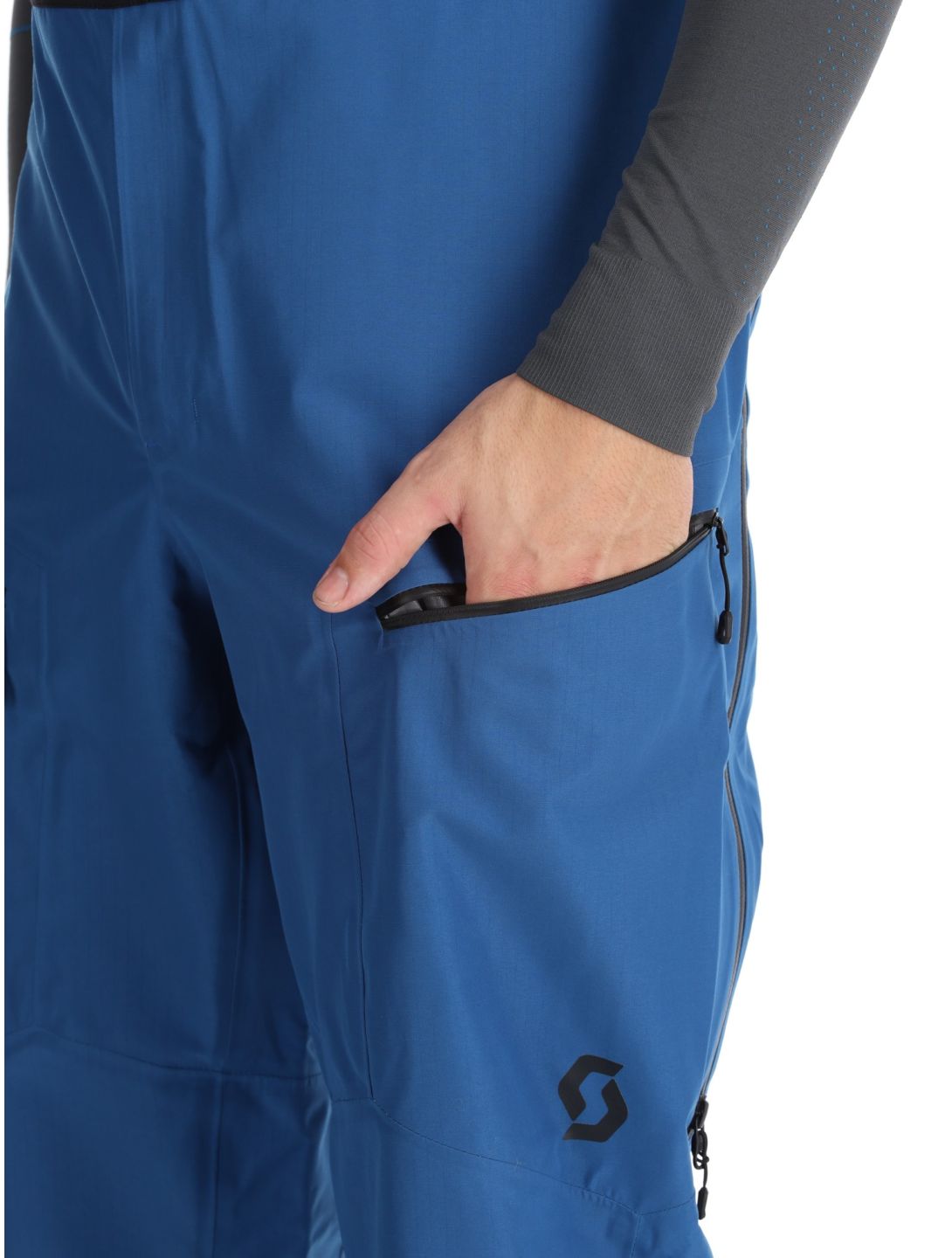 Scott, Pants M's Vertic Ripstop 3L hardshell ski pants men Solid Blue blue 