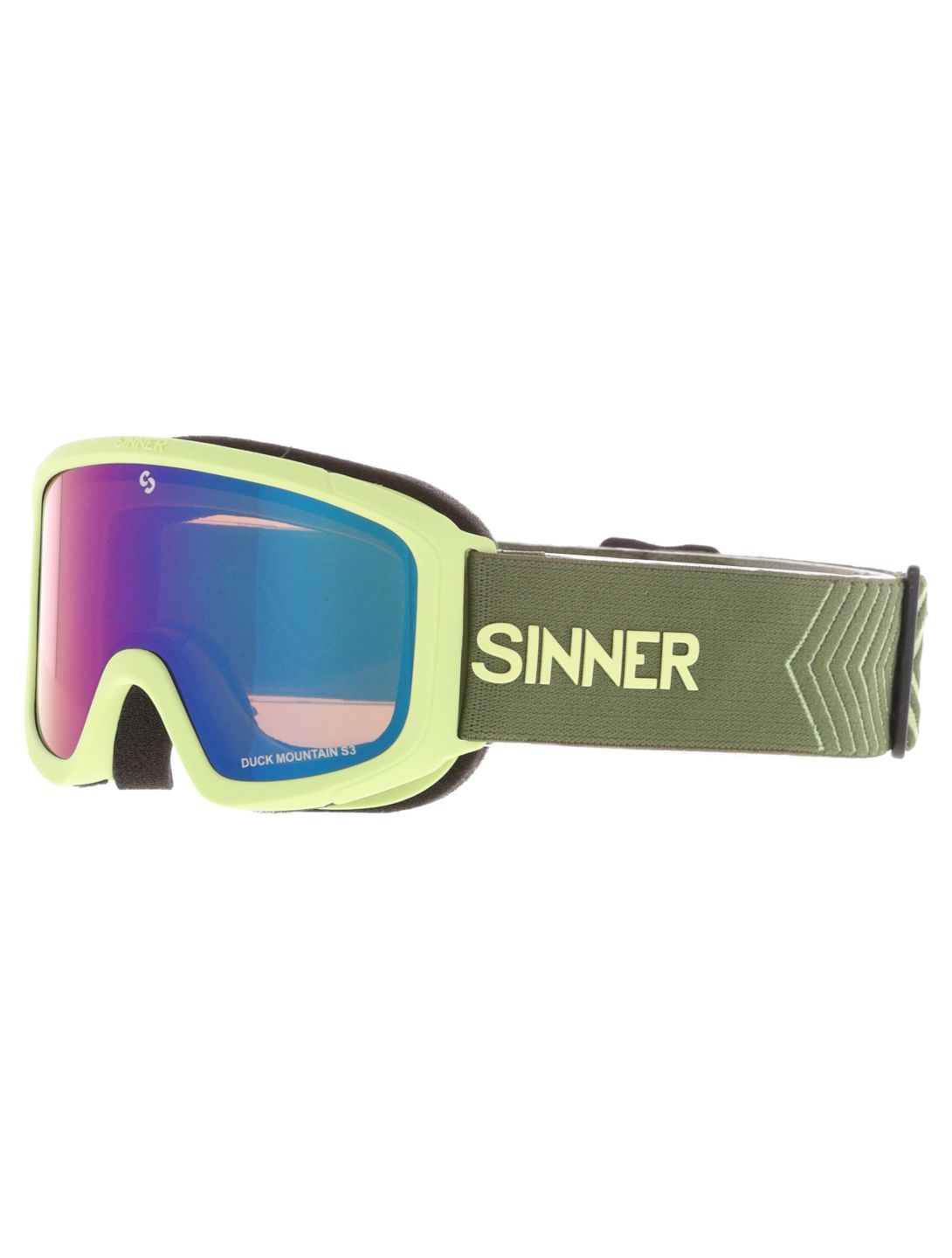 Sinner, Duck Mountain goggles kids Matt Light Green green, yellow 