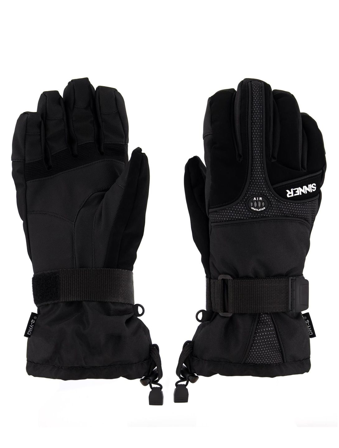 Sinner, Everest ski gloves men Black black 