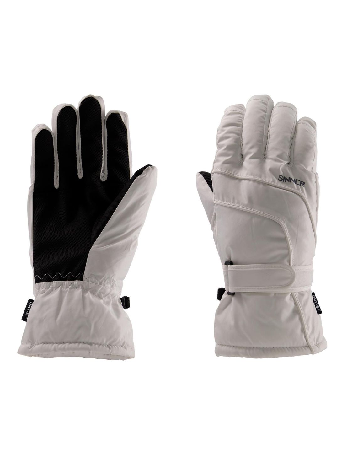 Sinner, Mesa ski gloves women White white 