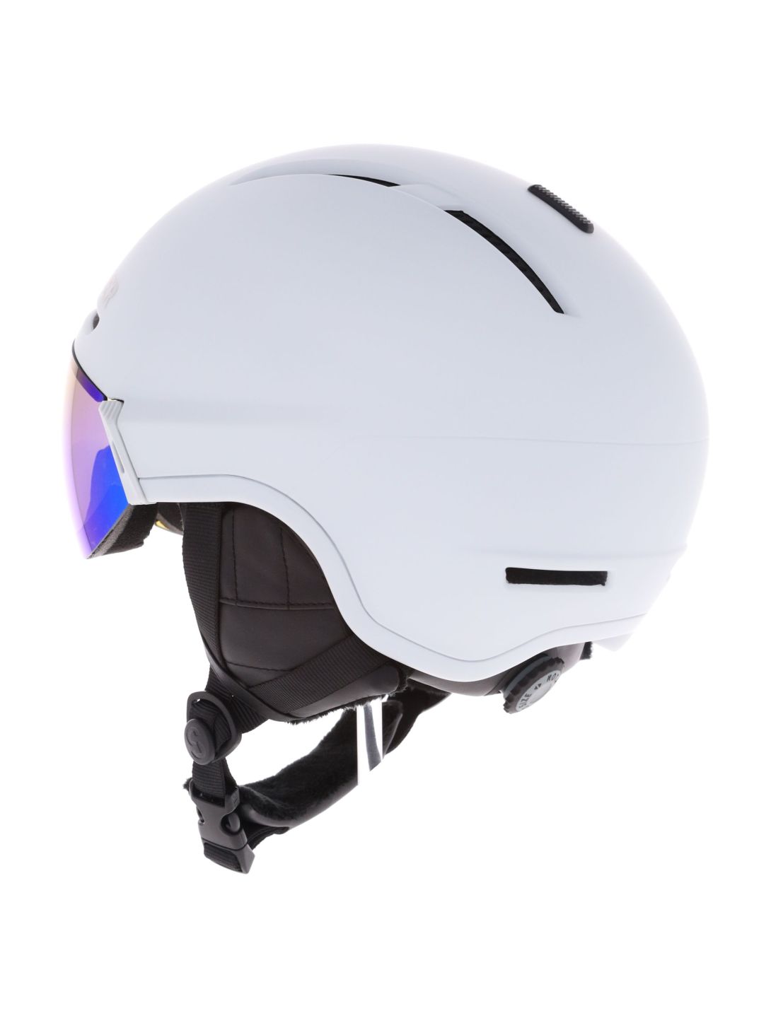 Sinner, Montblanc ski helmet with visor unisex Matt White white 