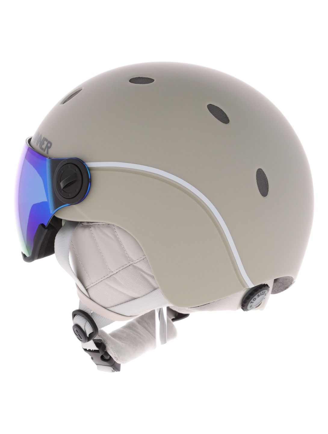 Sinner, Titan Visor ski helmet with visor unisex Matt Light Grey grey 