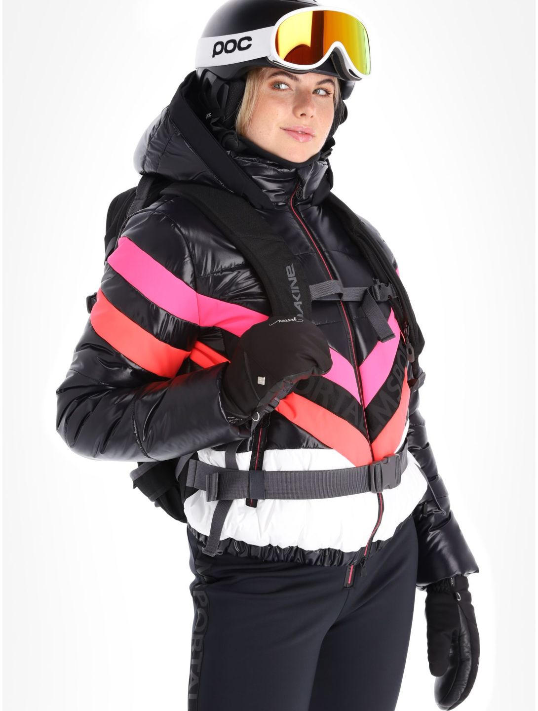 Sportalm Kitzbühel, Airbrush m.Kap.o.P. ski jacket women Black black, white 