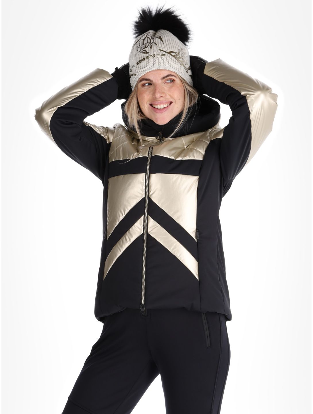 Sportalm Kitzbühel, Delphia NE m.K. ski jacket women Gold Goud 