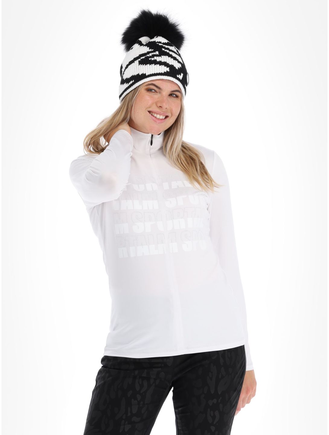 Sportalm Kitzbühel, Identity pullover women Optical white white 