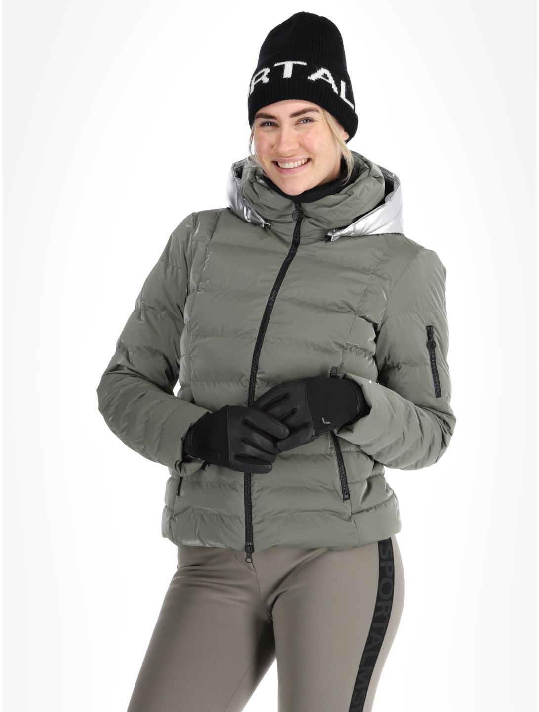 Sportalm Kitzbühel, Lissabon CH m.Kap.o.P. ski jacket women Abbey Stone grey 