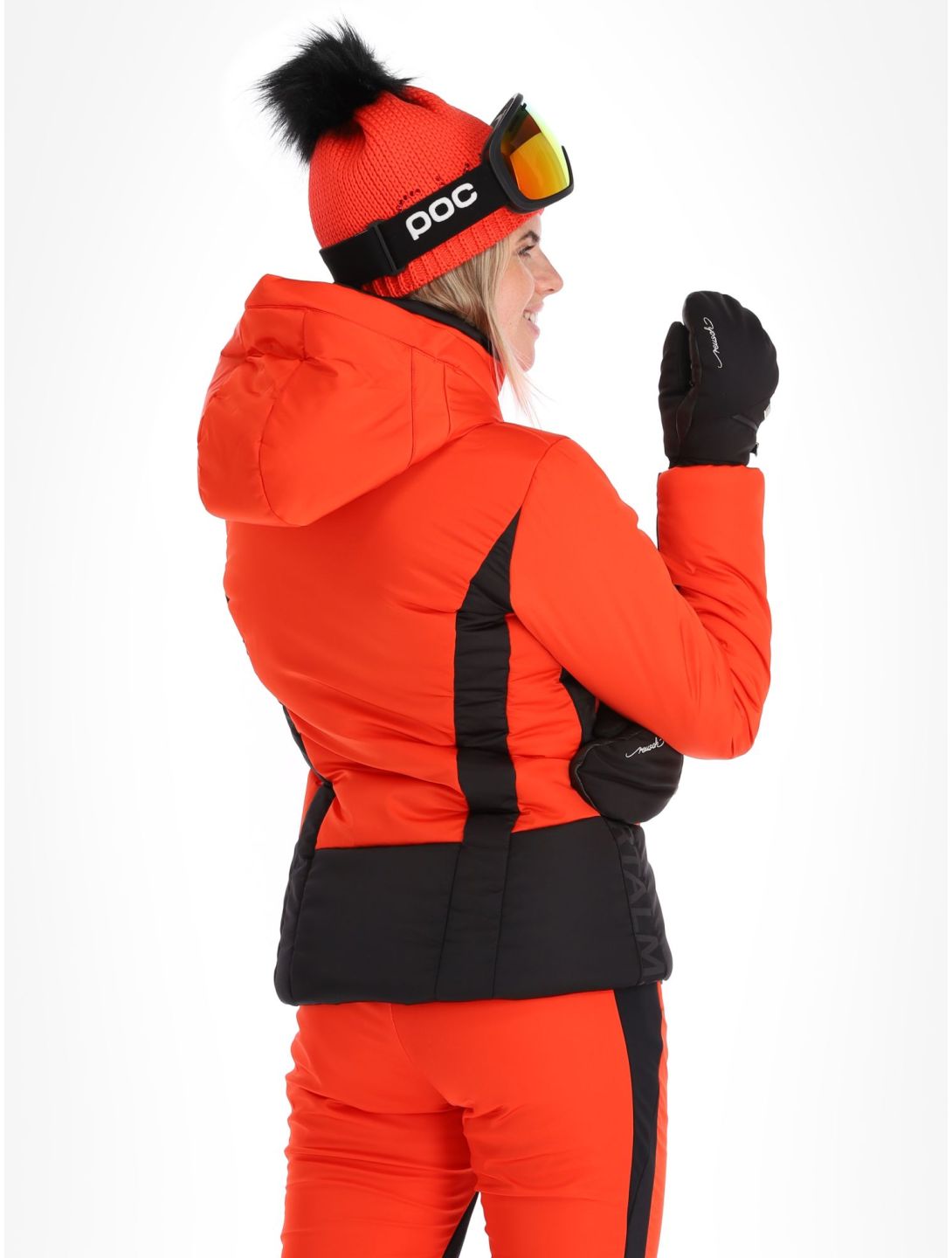 Sportalm Kitzbühel, Oatman m.Kap.o.P. ski jacket women Paprika Flame black, red 