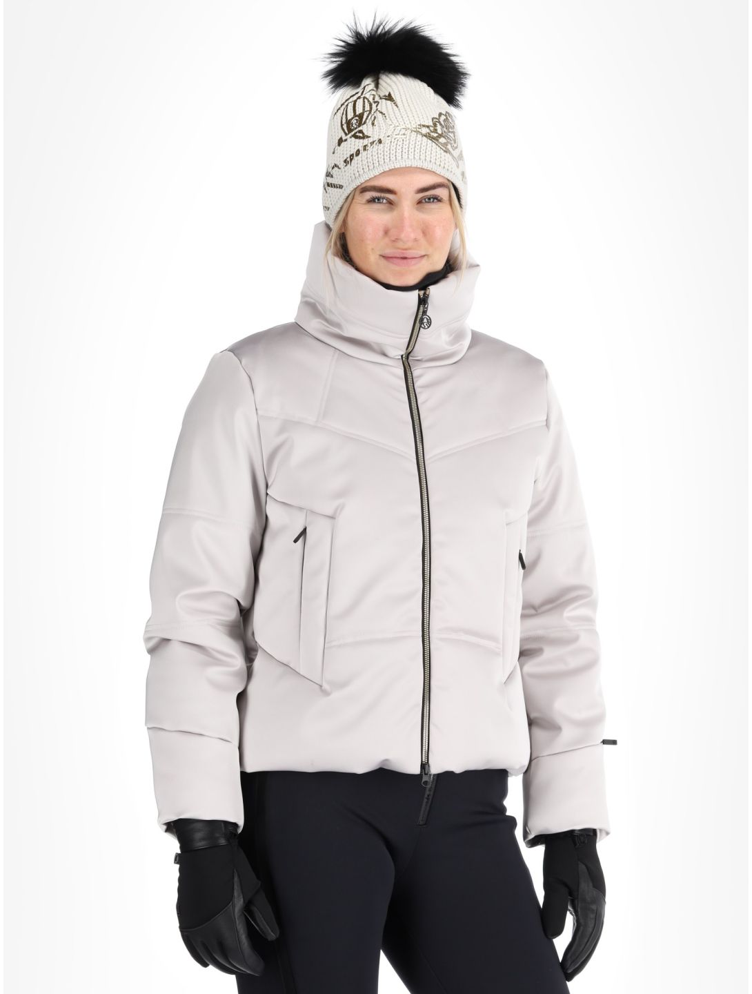 Sportalm Kitzbühel, Orla NE o.K. ski jacket women Silver Cloud Zilver 