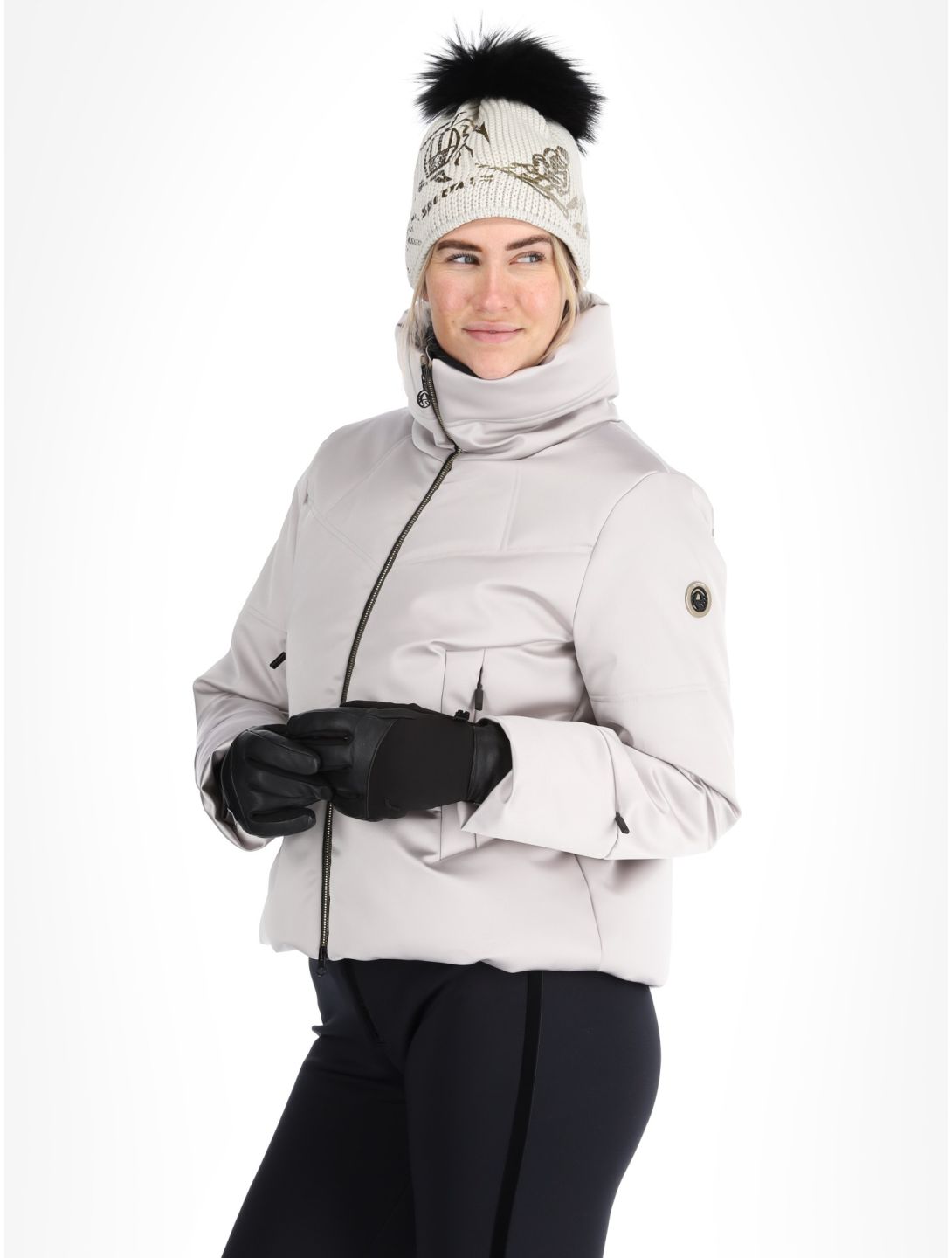 Sportalm Kitzbühel, Orla NE o.K. ski jacket women Silver Cloud Zilver 