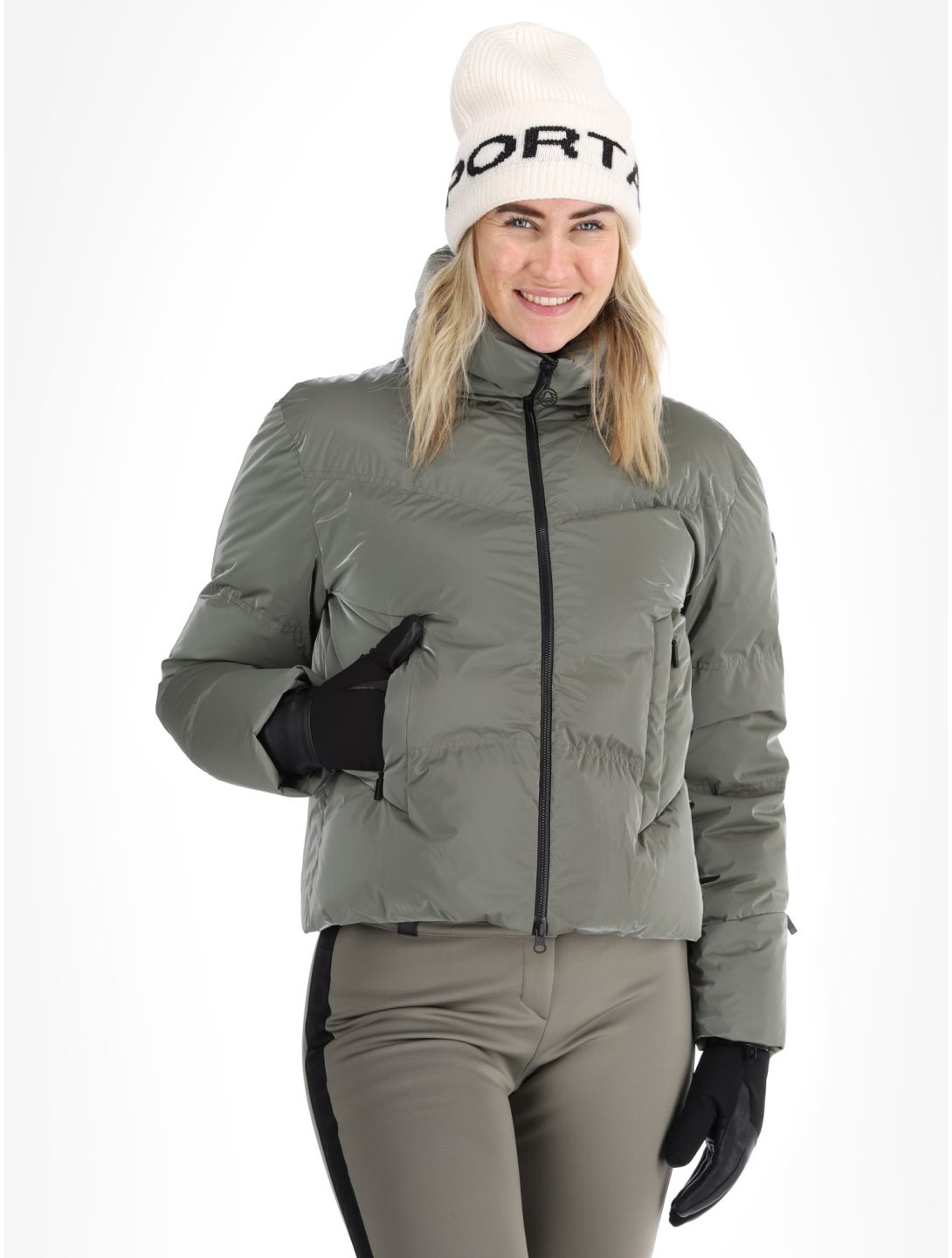 Sportalm Kitzbühel, Orlando CH o.K. ski jacket women Abbey Stone grey 