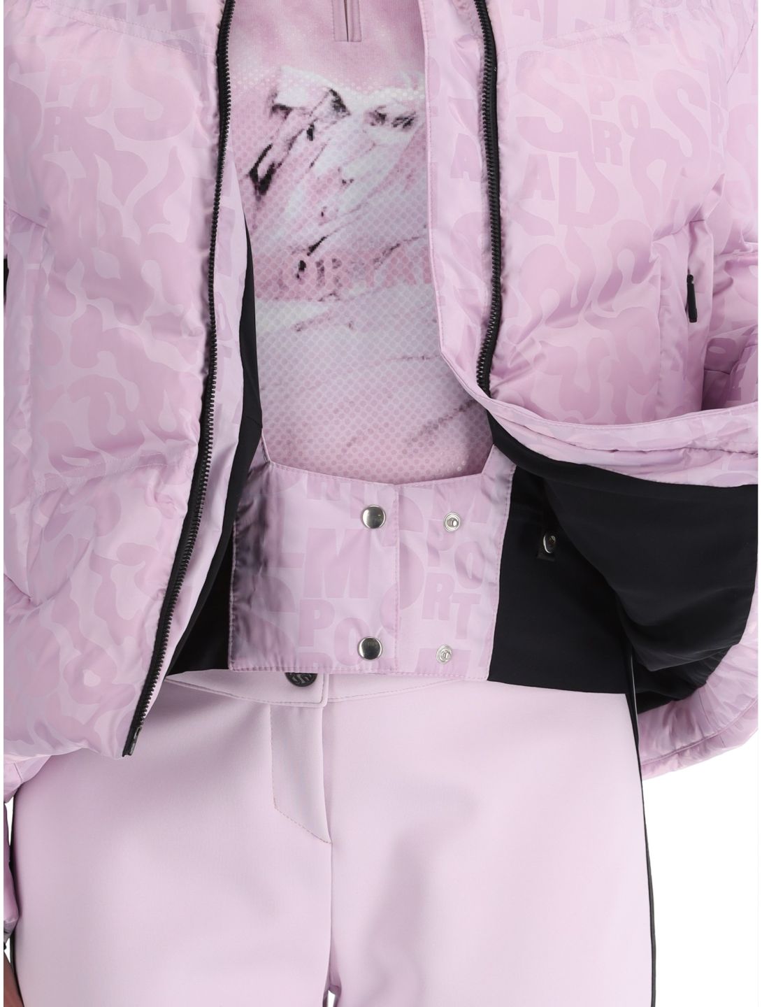 Sportalm Kitzbühel, Orlando Print CH o.K. ski jacket women Chalk Pink pink 