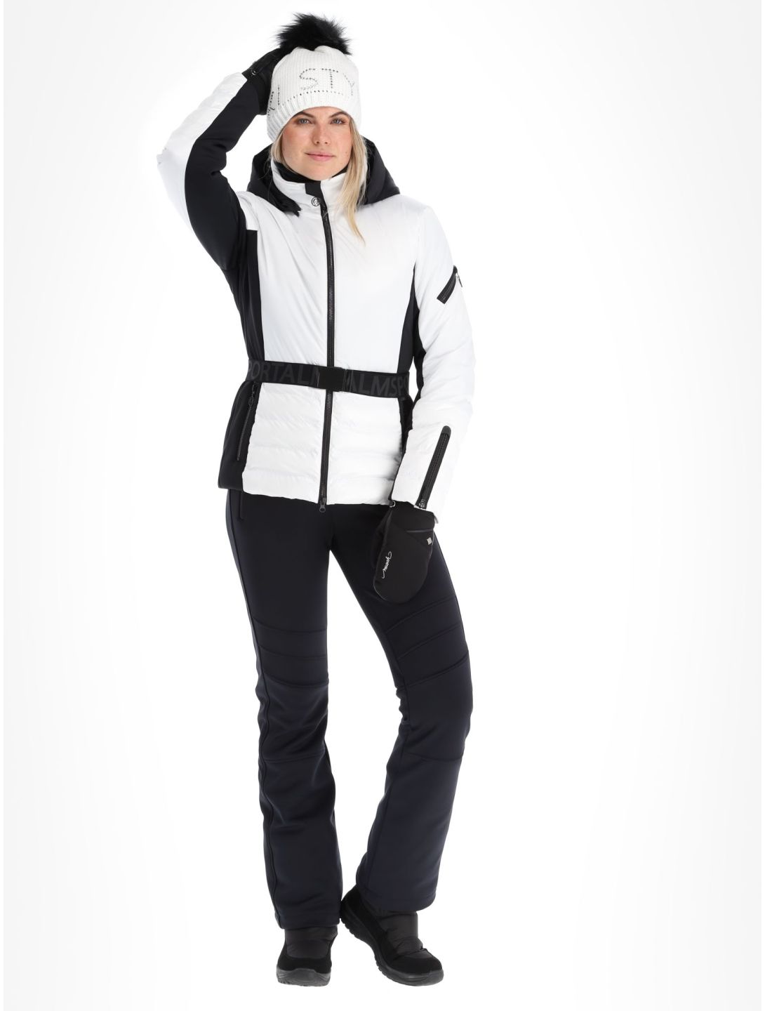 Sportalm Kitzbühel, Oxford m.Kap.o.P. ski jacket women Optical white white 