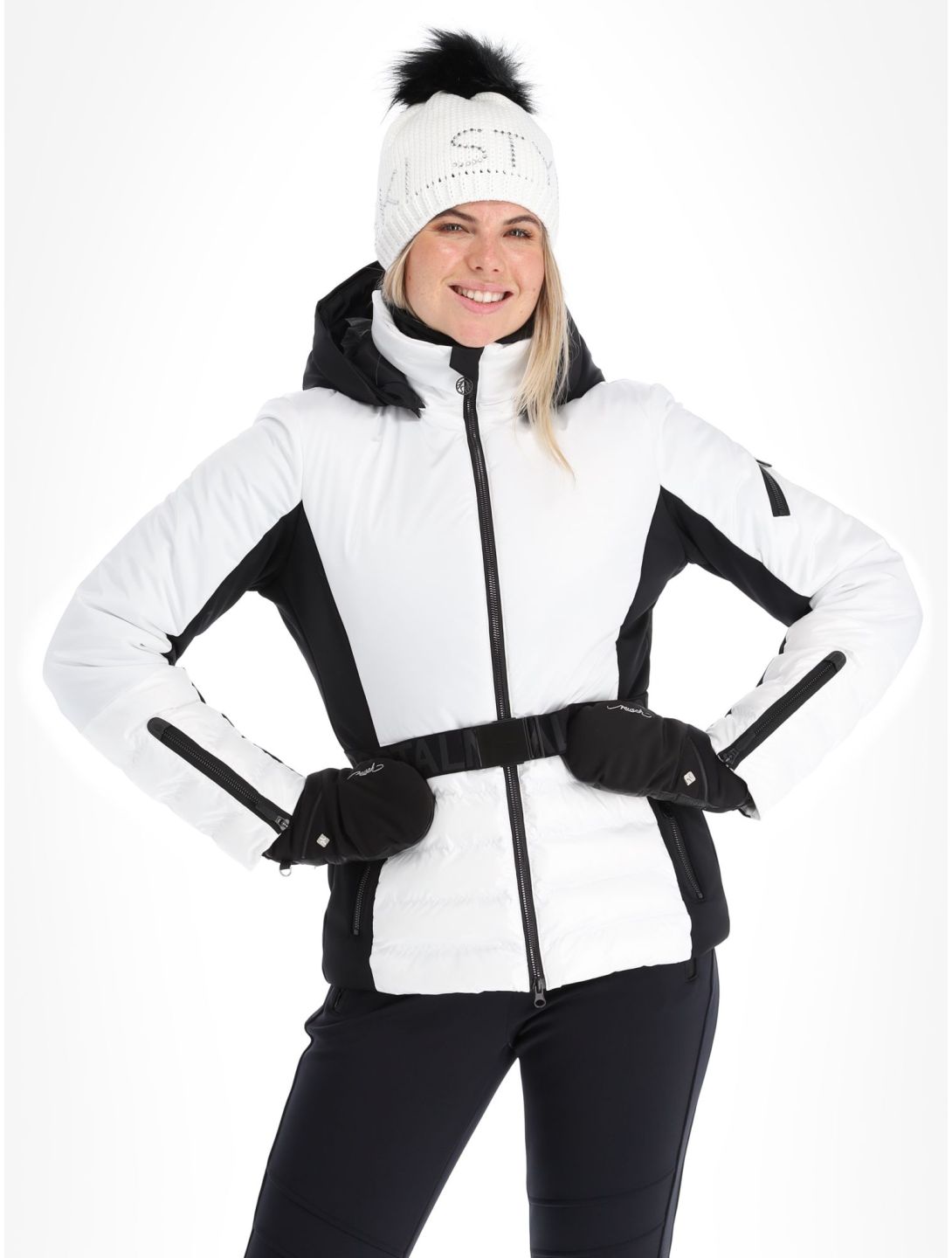 Sportalm Kitzbühel, Oxford m.Kap.o.P. ski jacket women Optical white white 