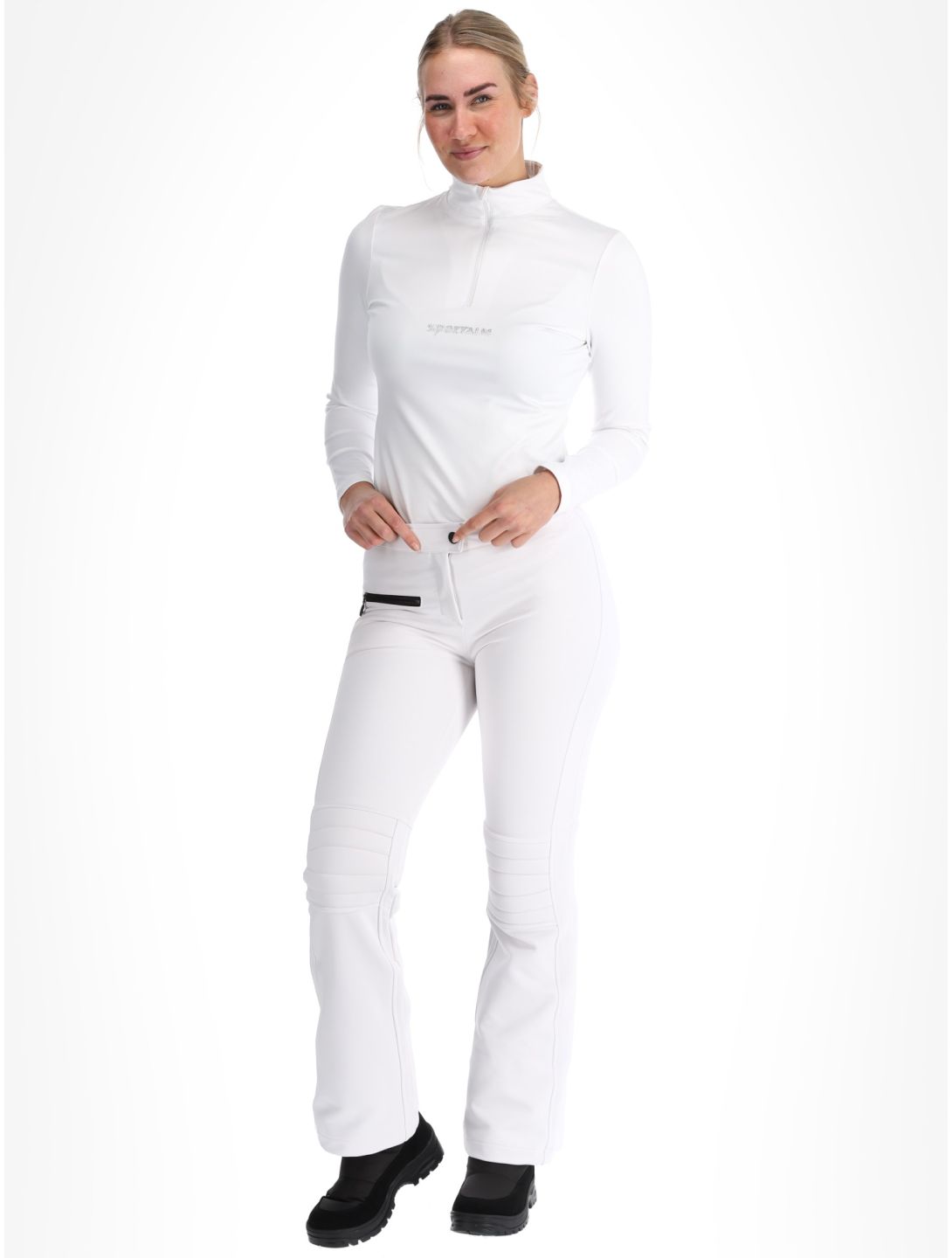 Sportalm Kitzbühel, Snowy softshell ski pants women Weiss white 