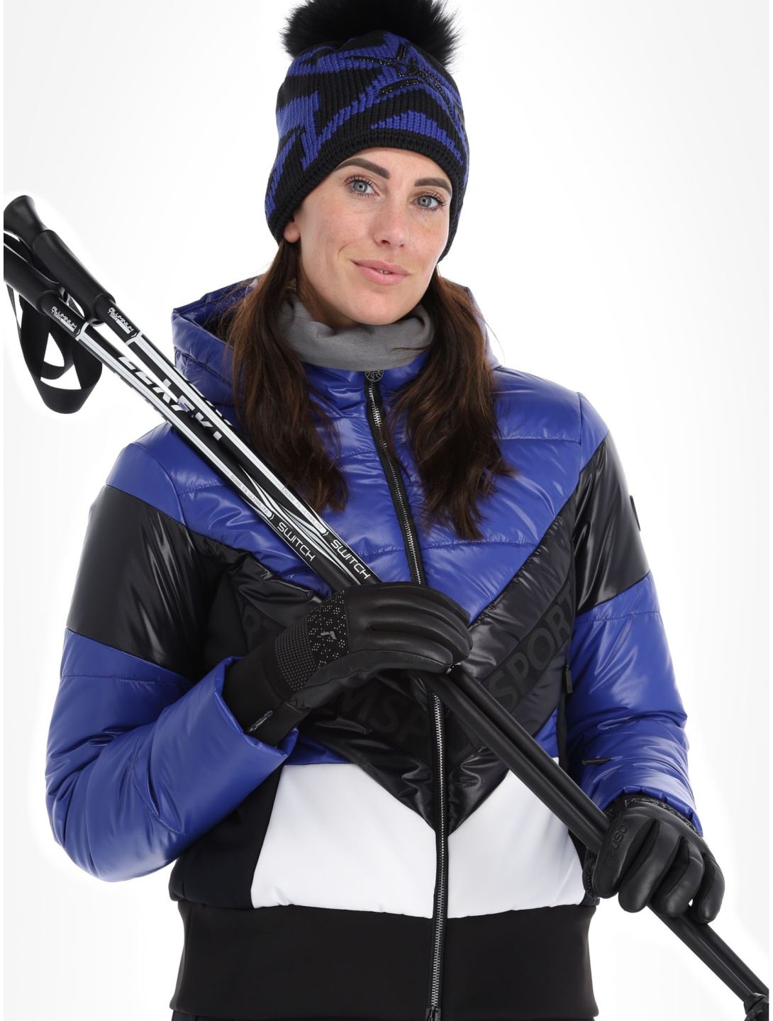 Sportalm Kitzbühel, Stockholm m.Kap.o.P. ski jacket women Bold Bluebell black, blue, white 