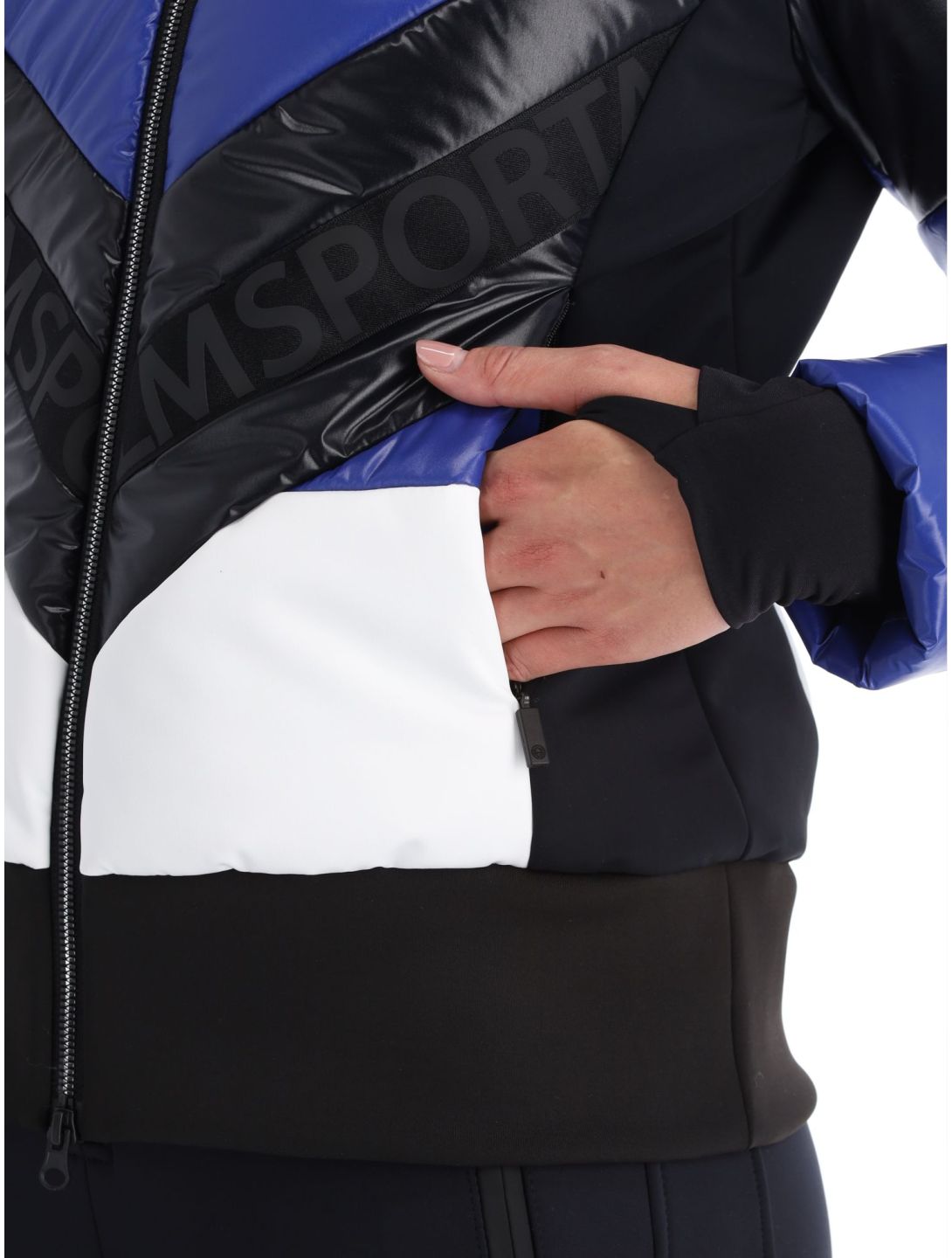 Sportalm Kitzbühel, Stockholm m.Kap.o.P. ski jacket women Bold Bluebell black, blue, white 