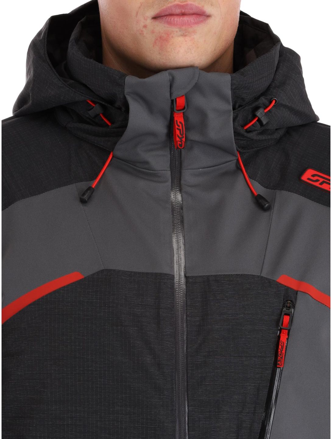 Spyder, Leader ski jacket men Polar black, grey 