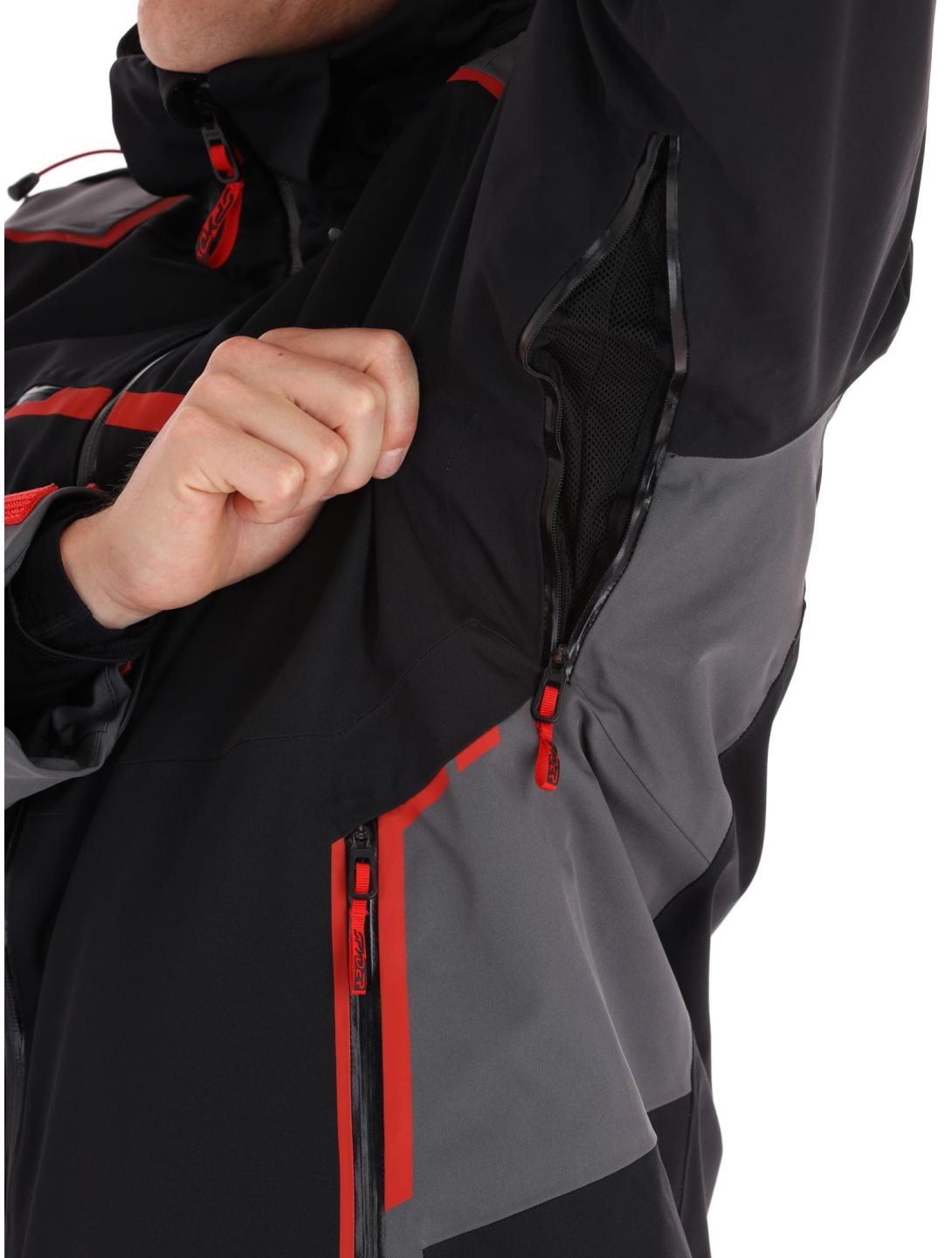 Spyder, Titan ski jacket men Black black 