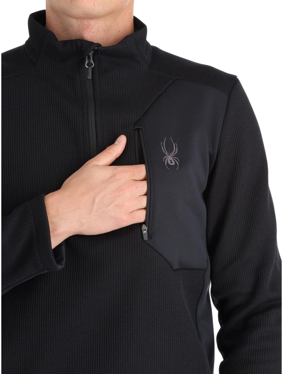 Spyder, Bandit 1/2 Zip pullover men Black black 