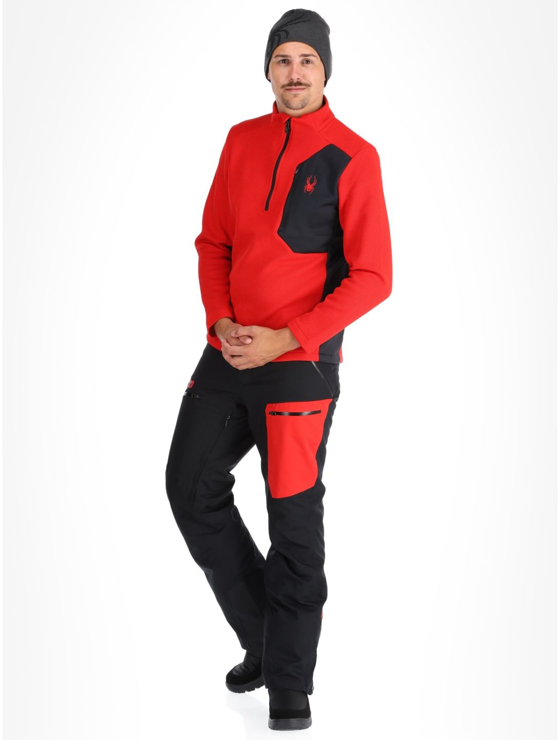 Spyder, Bandit 1/2 Zip pullover men Spyder Red red 