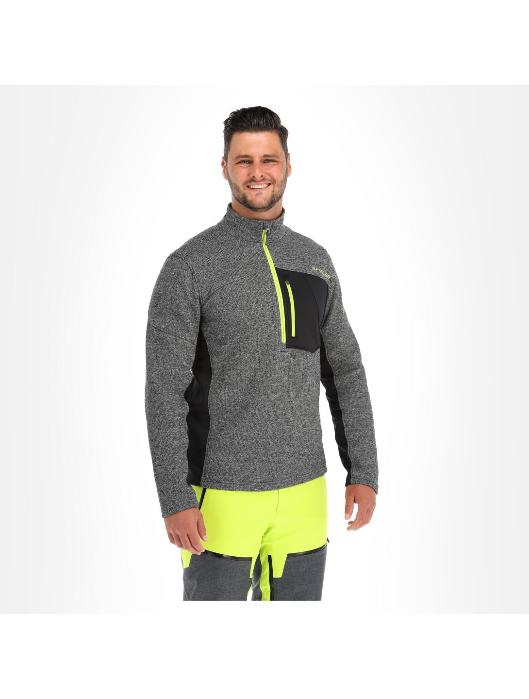 Spyder, Bandit Half Zip sweater men green/black