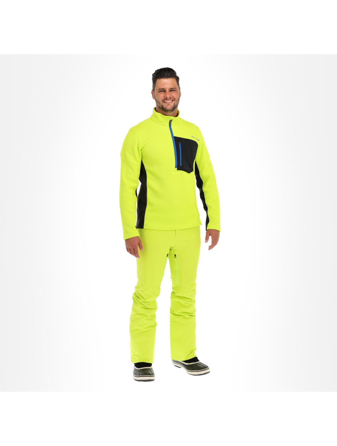 Spyder, Bandit Half Zip sweater men lime green