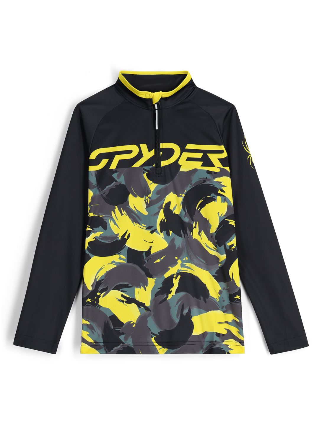 Spyder, Camo 1/2 Zip pullover kids Acid Yellow yellow 