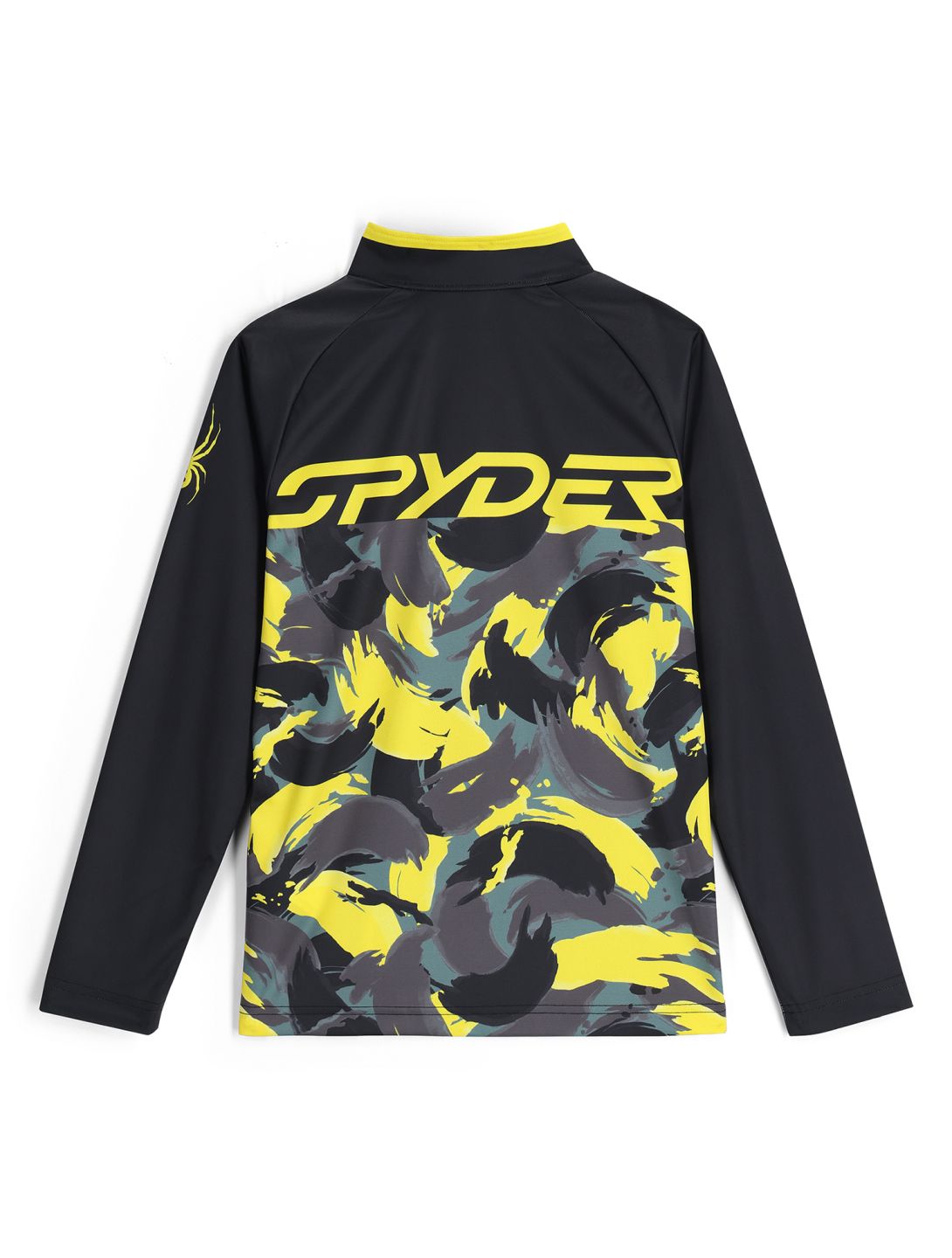 Spyder, Camo 1/2 Zip pullover kids Acid Yellow yellow 