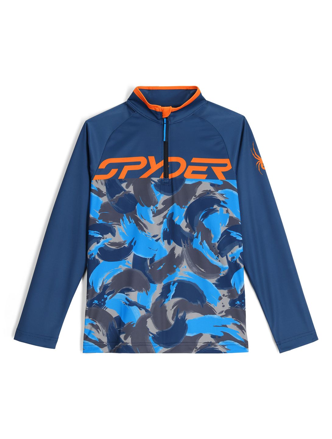 Spyder, Camo 1/2 Zip pullover kids True Navy blue 