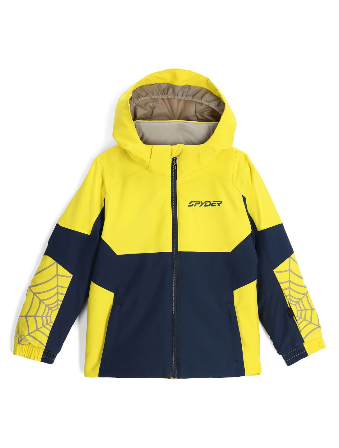 Spyder, Challenger ski jacket kids Acid Yellow black, yellow 