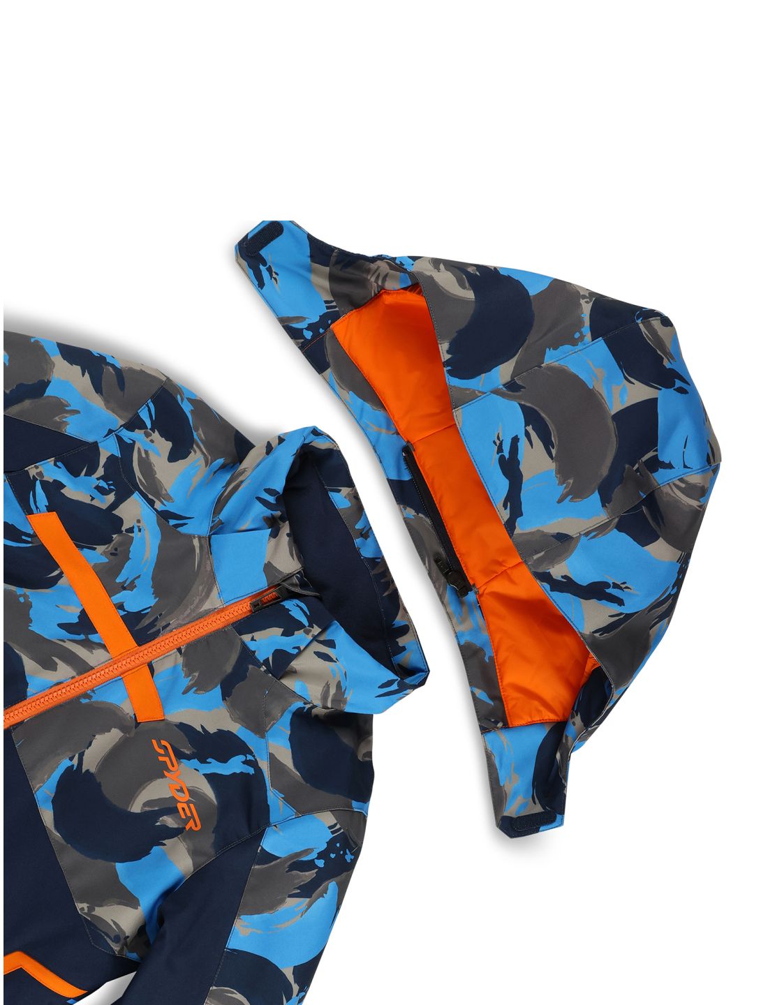 Spyder, Challenger ski jacket kids Camouflage Aether Blue blue 