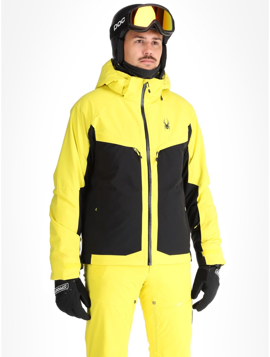 Spyder, Copper ski jacket men Acid Yellow black, yellow 